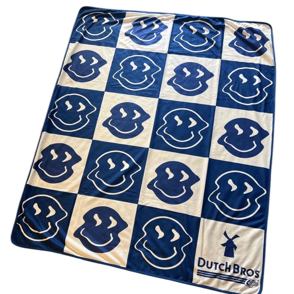 Dutch Bros Blanket Washed Lightly Used DB 1992 62”x 51”